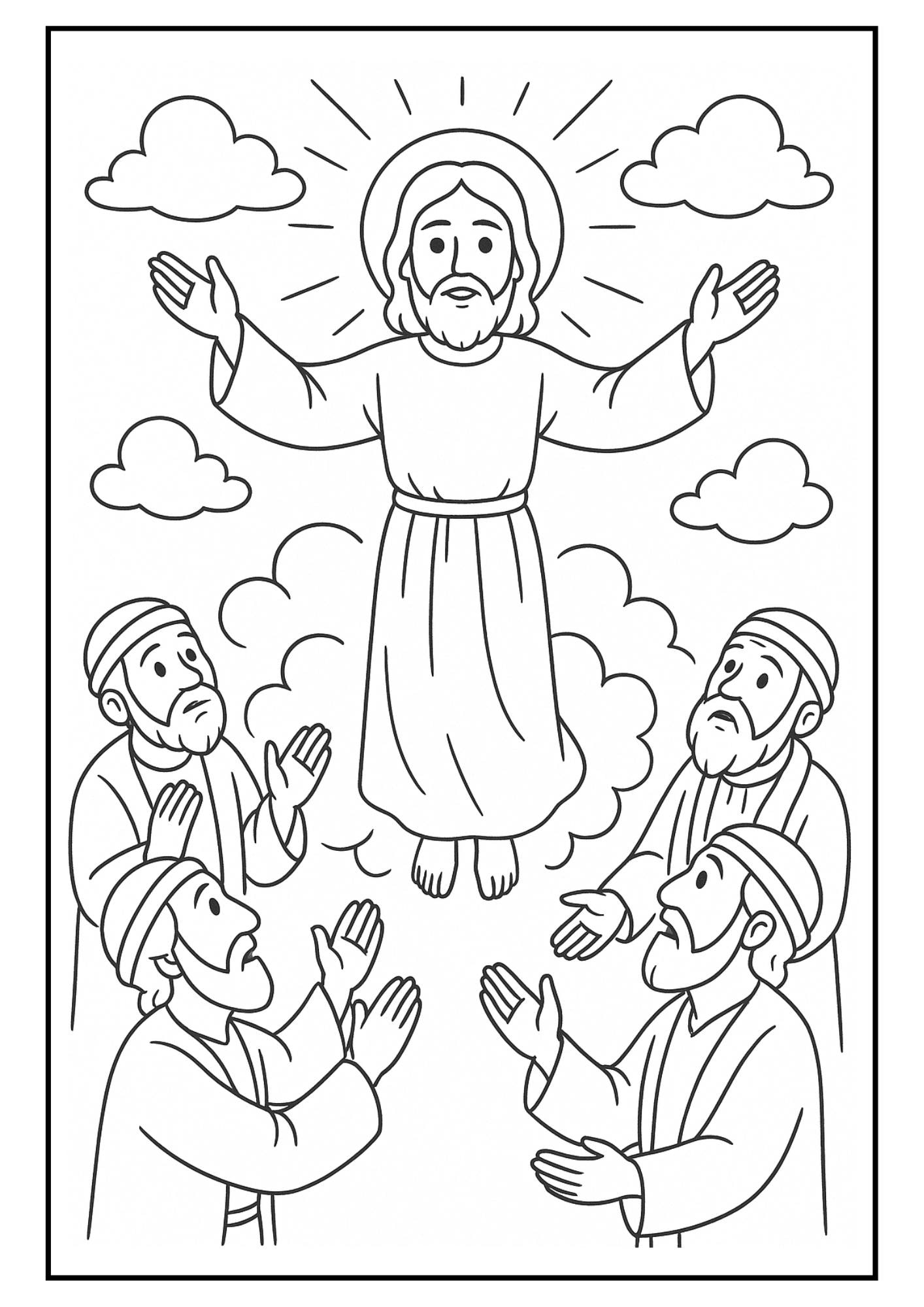 Bible Story Jesus Colouring Pages – Printable Christian Art for Kids ...