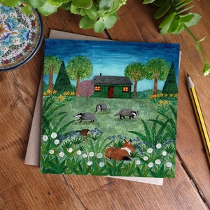 Wildlife Garden Art Greetings Card