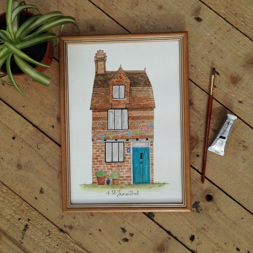 Custom House Portrait Watercolour Illustration
