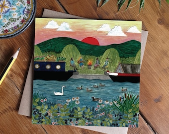 Bargee Community Canal Art Card