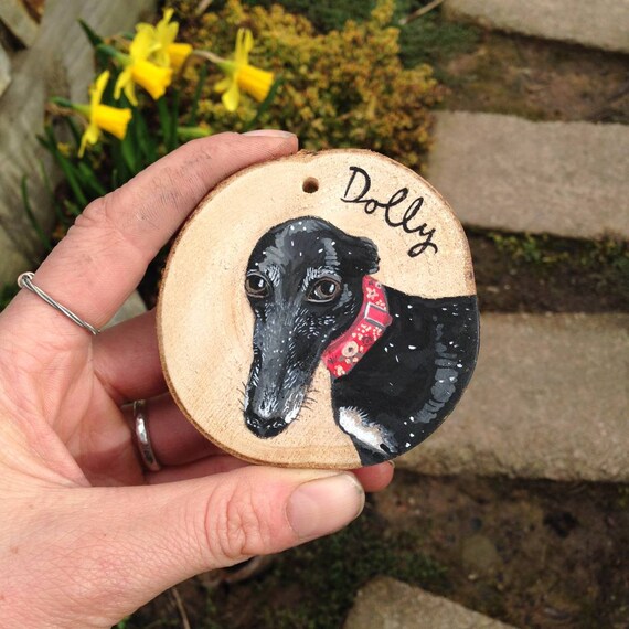 Pet Painting on Wood, Custom Pet Portrait, Wood Slice Art, Animal Art, Plastic Free Art, Reclaimed Art