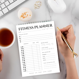 Ultimate Fitness Planner – Exercise Tracker, Meal Log & Health Goals Journal for Weight Loss, Muscle Building, Perfect for Gym and Home Use