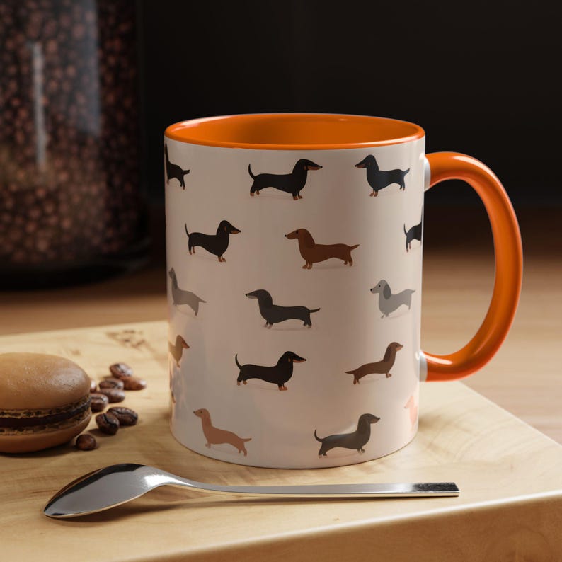 Jolie tasse teckel : cadeaux pour chien saucisse Weiner Weenie, tasse à thé Doxie en céramique pour maman chien image 19