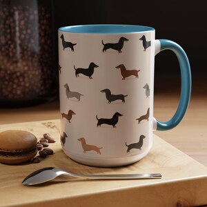 Jolie tasse teckel : cadeaux pour chien saucisse Weiner Weenie, tasse à thé Doxie en céramique pour maman chien image 18