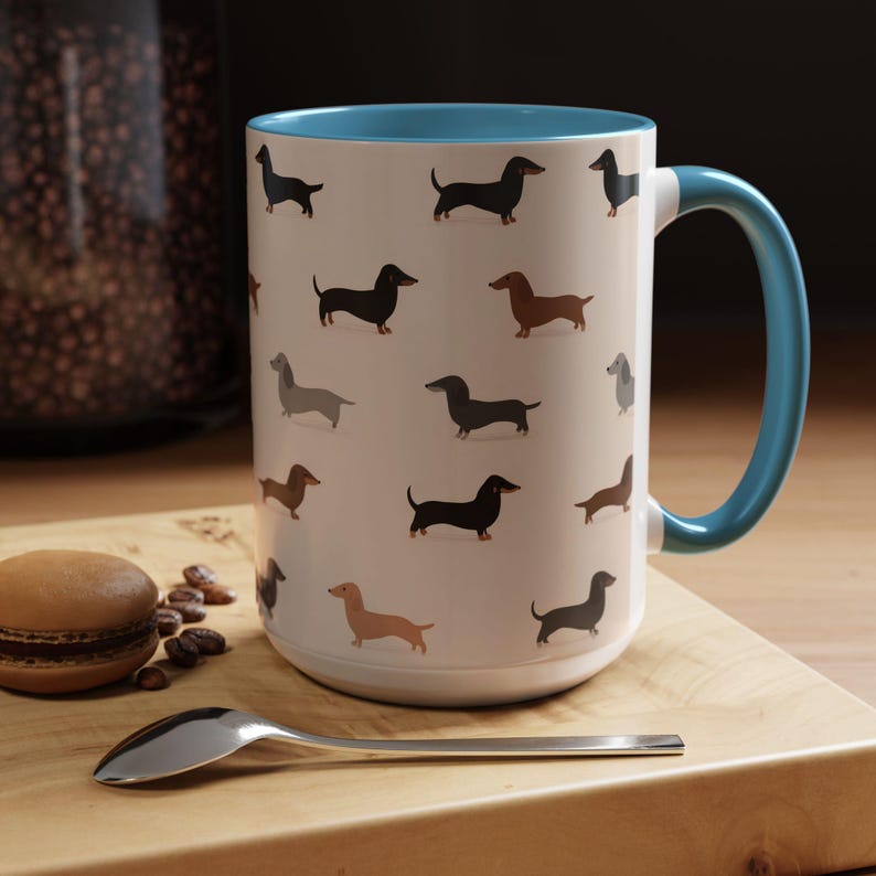Jolie tasse teckel : cadeaux pour chien saucisse Weiner Weenie, tasse à thé Doxie en céramique pour maman chien image 18
