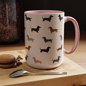 Jolie tasse teckel : cadeaux pour chien saucisse Weiner Weenie, tasse à thé Doxie en céramique pour maman chien image 5