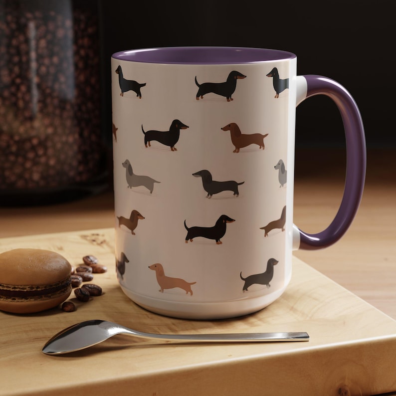 Jolie tasse teckel : cadeaux pour chien saucisse Weiner Weenie, tasse à thé Doxie en céramique pour maman chien image 10