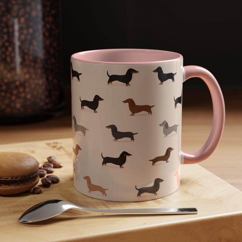 Jolie tasse teckel : cadeaux pour chien saucisse Weiner Weenie, tasse à thé Doxie en céramique pour maman chien image 4