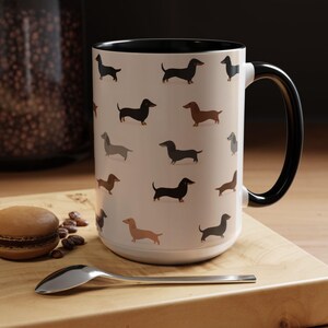 Jolie tasse teckel : cadeaux pour chien saucisse Weiner Weenie, tasse à thé Doxie en céramique pour maman chien image 3