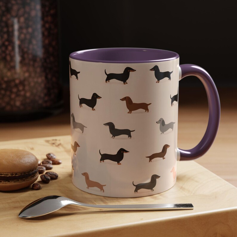 Jolie tasse teckel : cadeaux pour chien saucisse Weiner Weenie, tasse à thé Doxie en céramique pour maman chien image 9