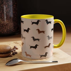 Jolie tasse teckel : cadeaux pour chien saucisse Weiner Weenie, tasse à thé Doxie en céramique pour maman chien image 7