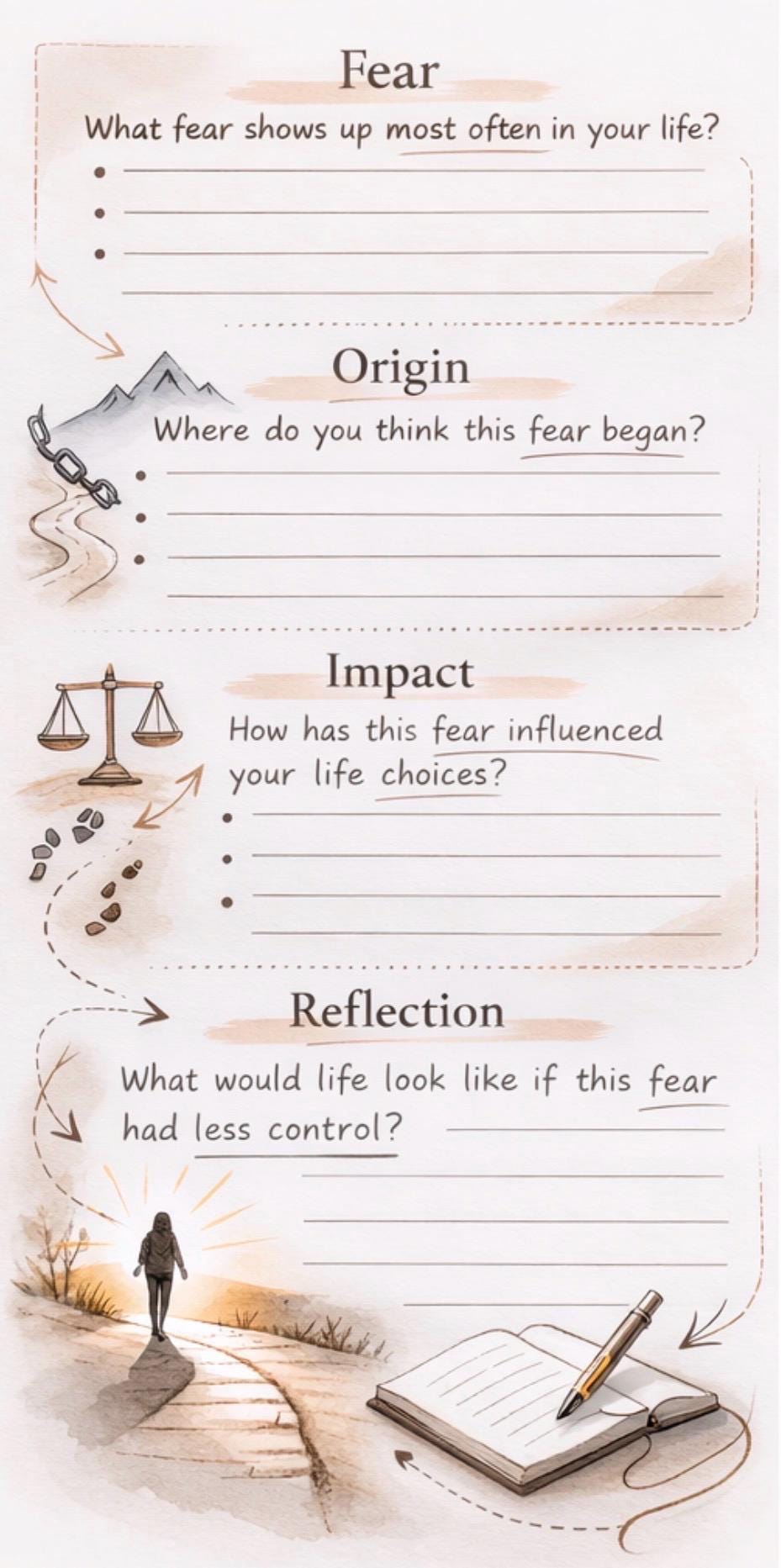 Fear Exploration Worksheet - Etsy