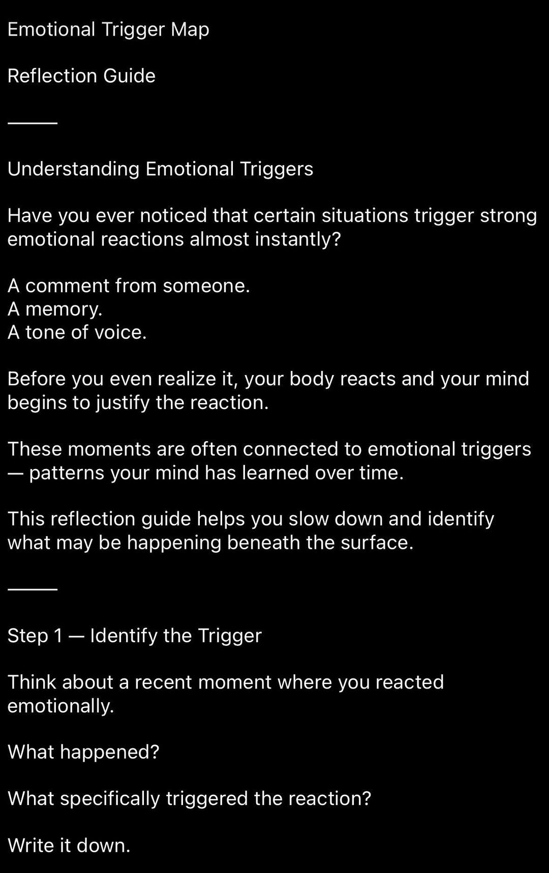 Emotional Trigger Map - Etsy