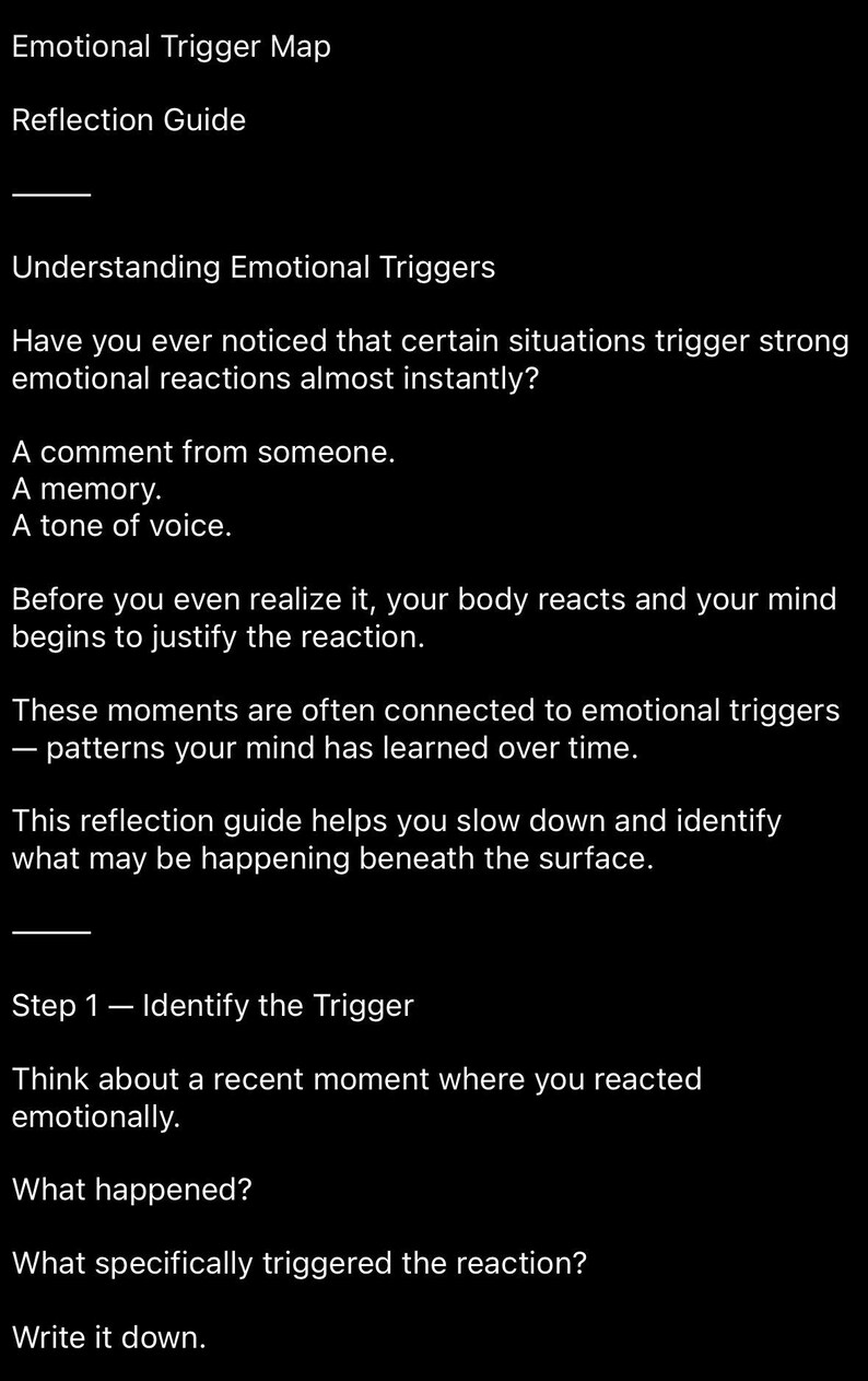Trigger Map.pdf Emotional Trigger Map - Etsy