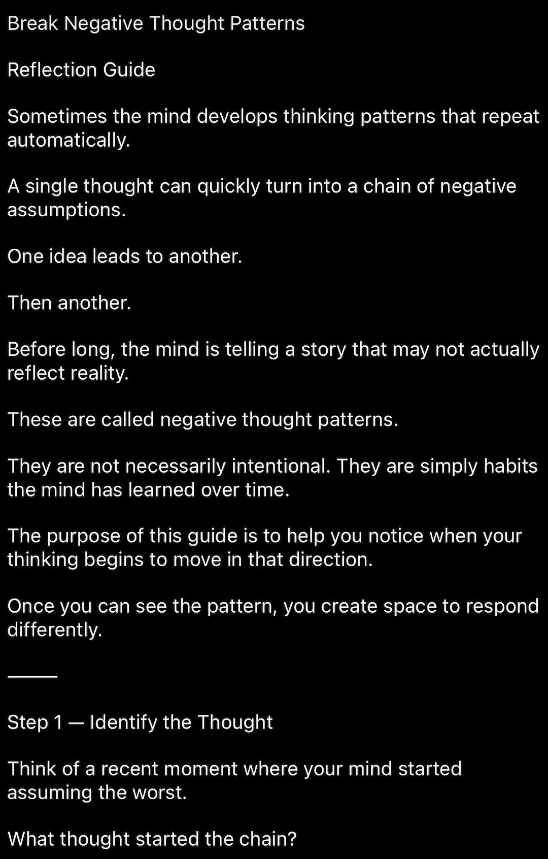 Break Negative Thought Pattern - Etsy