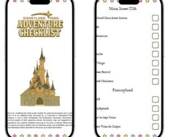 Disneyland Paris Adventure Checklist – Printable Checklist