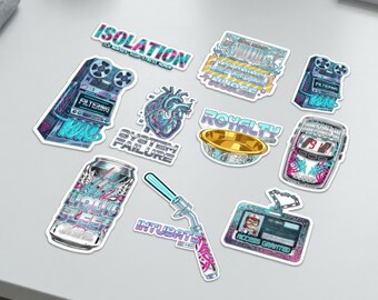 ICU Nurses (High-Stress Humor) Digital Planner Stickers Y2K Cybercore GoodNotes PNG Nursing Student Gift Critical Care Art Commercial Use