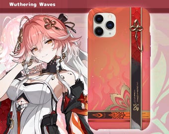 Fundas para móvil de la colección Wuthering Waves Essence para iPhone, Samsung y Android con diseño estético (Shorekeeper, Camellya, Jinhsi, Changli)