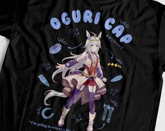 Pretty Derby Oguri Cap Shirt: Uma Musume Anime Manga Tee Cotton 20s, Anime & Game Merch, Perfect Gift For Uma Musume Fans