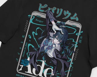 Camiseta de manga larga Ado Virtual Singer J-Pop: Solo la parte delantera de la camiseta Ado