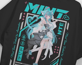 Camiseta Mint Heavyweight 230 GSM From Game Neverness to Everness : Anime Tee Cotton 20s