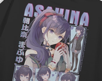 Asahina Mafuyu Project Sekai zwaargewicht T-shirt - Anime Game Virtual Singer T-shirt katoen jaren 20