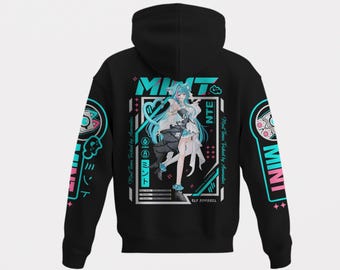 Sudadera con capucha Mint Neverness to Everness de peso pesado: Sudadera con capucha de anime y videojuegos de 380 g/m²
