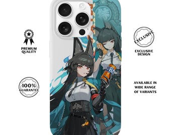 Funda para teléfono con el personaje Hoshimi Miyabi del juego Zenless Zone Zero - Funda protectora de anime para iPhone, Samsung y Android.