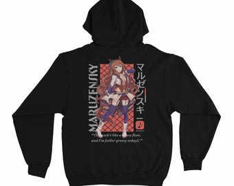 Sudadera con capucha Maruzensky Uma Musume: sudadera con capucha de anime de 380 g/m²