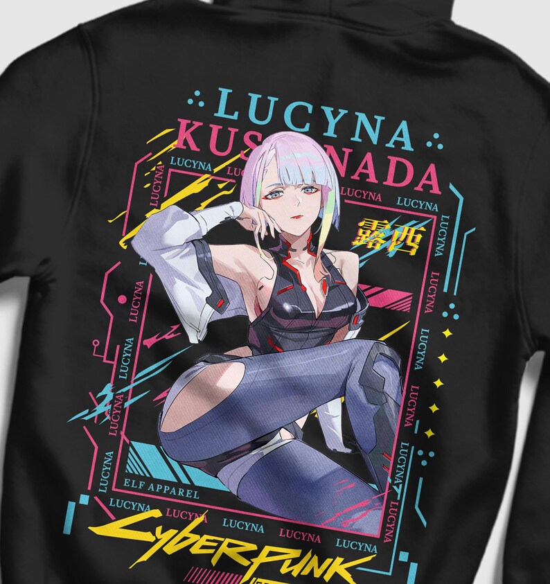 Lucyna Kushinada Cyberpunk EdgeRunners Hoodie Schwergewicht : Wuthering Waves Hoodie 380 G/M Bild 2