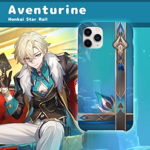 Aventurine Honkai Star Rail-telefonskal: Skyddande fodral för iPhone, Samsung, Android