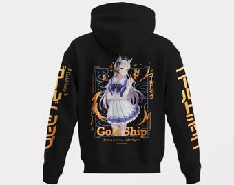 Sudadera con capucha pesada Gold Ship Uma Musume Pretty Derby: Sudadera con capucha de anime de 380 g/m²