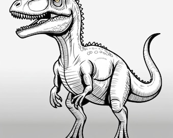 Libro da colorare di dinosauri di Jurassic Park: 50 pagine stampabili (download digitale)