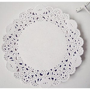 Wedding paper Lace Doily 7.5&quot; for Scrap booking or card making / pack