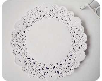 Wedding paper Lace Doily 9.5" for Scrap booking or card making / pack