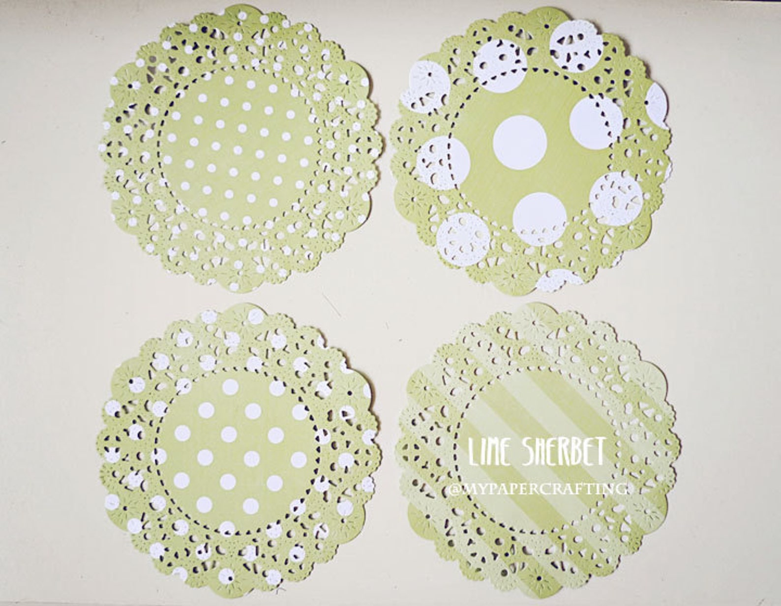 Paper Doilies Mint Green Polka Dot 4 French Lace Etsy