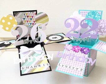 Tarjeta de cumpleaños desplegable tamaño A2