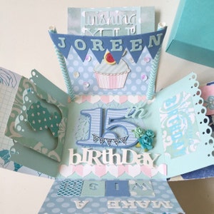 Birthday handmade box card image 1