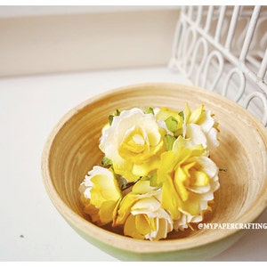 Millinery Heartshape Big flowers Buds paper flower  / pack