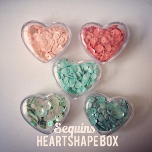 Loose Sequins in Peach & Mint for scrapbooking, card making, crafts