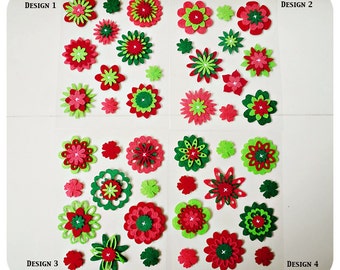 Set de adornos de fieltro Christmas Flower
