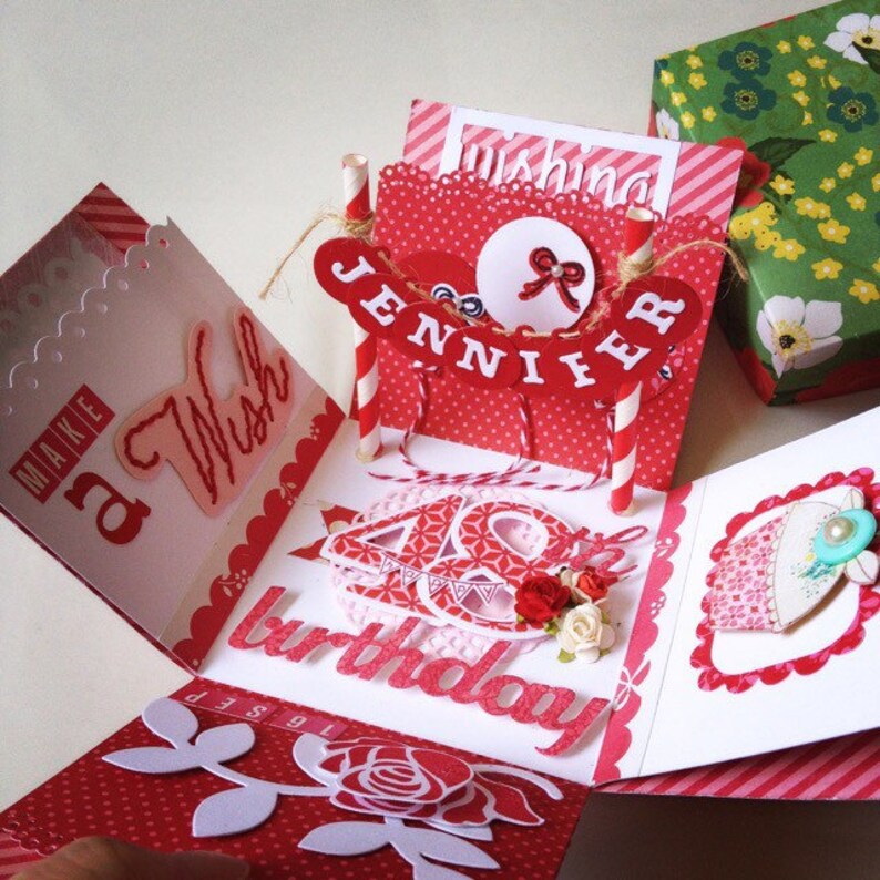 Custom Handmade Birthday Box Card Etsy