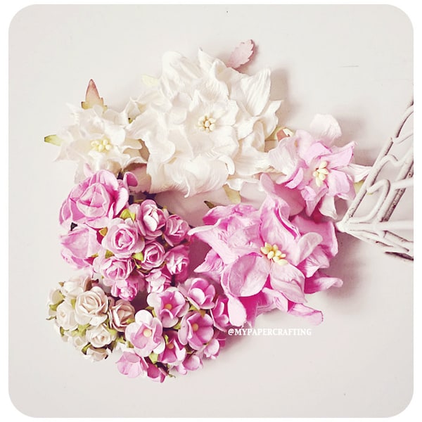 Mixed Sample Mulberry paper flower / pack