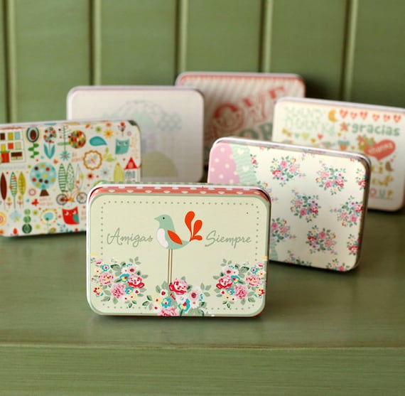 Cute Storage Box/ Tin Box/ Make up Case/ Candy Box/ Case/ Wedding Gift 