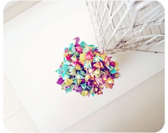 Mulberry Scrapbooking closed paper flower Multi-Colors for crafting, wedding decoration / pack