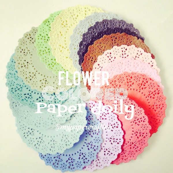 Flower doily in multi-color for wedding decoration/ pack