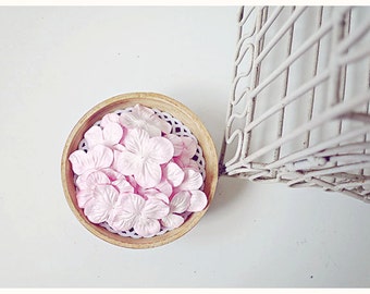30 Hydrangea petal White & PInk  / pack