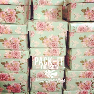 DIY Minze Blumen Geschenkbox Hochzeit / / Hochzeit zugunsten Box / / Verpackung Box