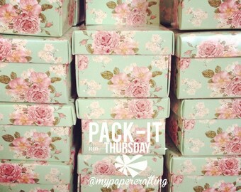 DIY Mint Floral Favor Wedding Box // Wedding Favor Box // Packaging Box
