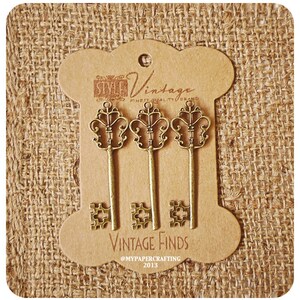 Antieke vintage sleutels Brass charme metaal